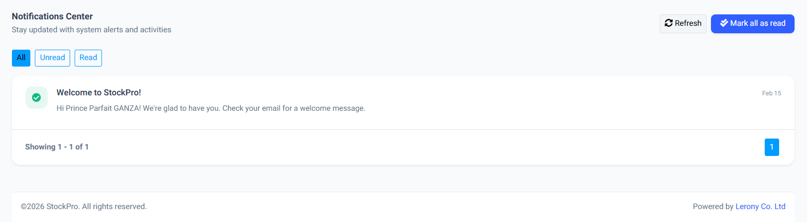 Notification Center